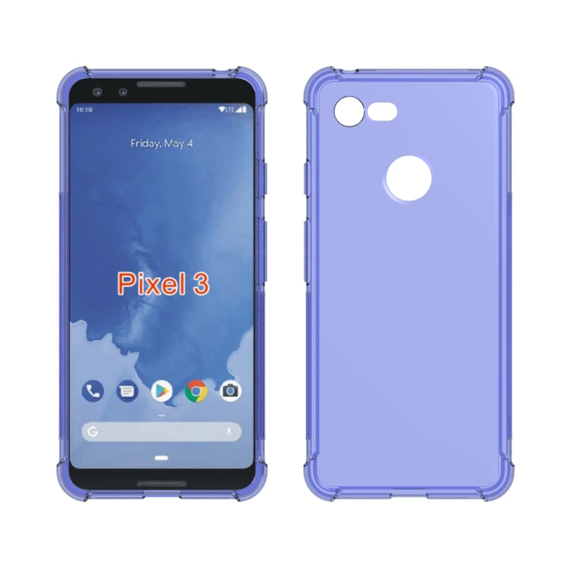 Transparent Shockproof soft Tpu cover case For Google Pixel 3