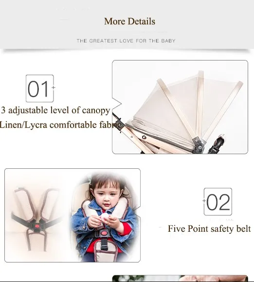 Hot Factory Pram Baby Stroller Fashion Design 3 In 1 Baby Stroller