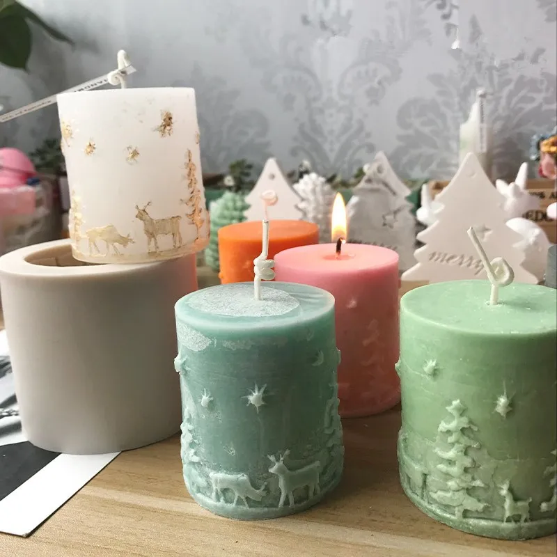 High Quality Wholesale Customized Pillar Scented Dry Flower Candle