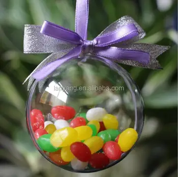 Mariage Ornement De Sapin De Noël Transparente En Plastique Transparent Boule De Bonbons Boîte Buy Boîte à Bonbons En Plastiqueboîte à Boules En
