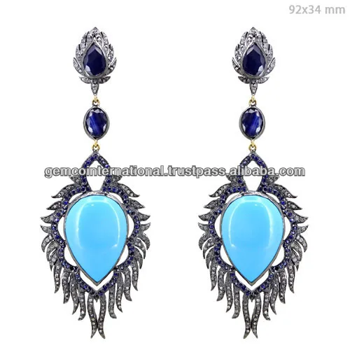 Pendientes Largos Pendientes De Cristal De Piedra Azul Joyas Pendientes Largos Pendientes De Cristal De Piedra Azul Joyas