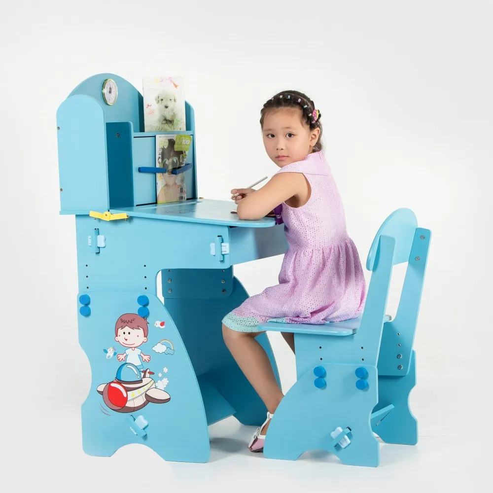 Factory Price Children Study Table And Chair Cartoon Learning Desk