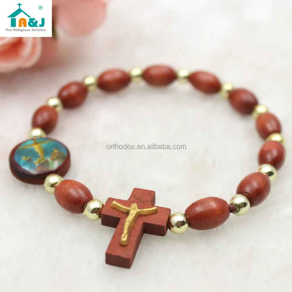 Catholic Wooden Rosary Bracelet Buy Catholic Wooden Rosary Bracelet