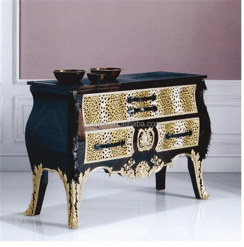 Magnificent Gold Bronze Mounted Chest Of Printed
