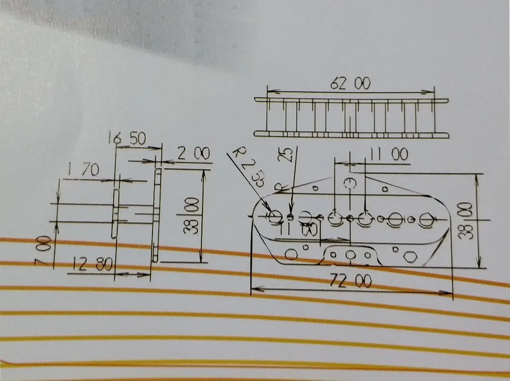 54mm Tl Guitar Pickup Bobbin Guitar Parts Black Abs Bridge Pickup Bobbin Plastic Material Buy