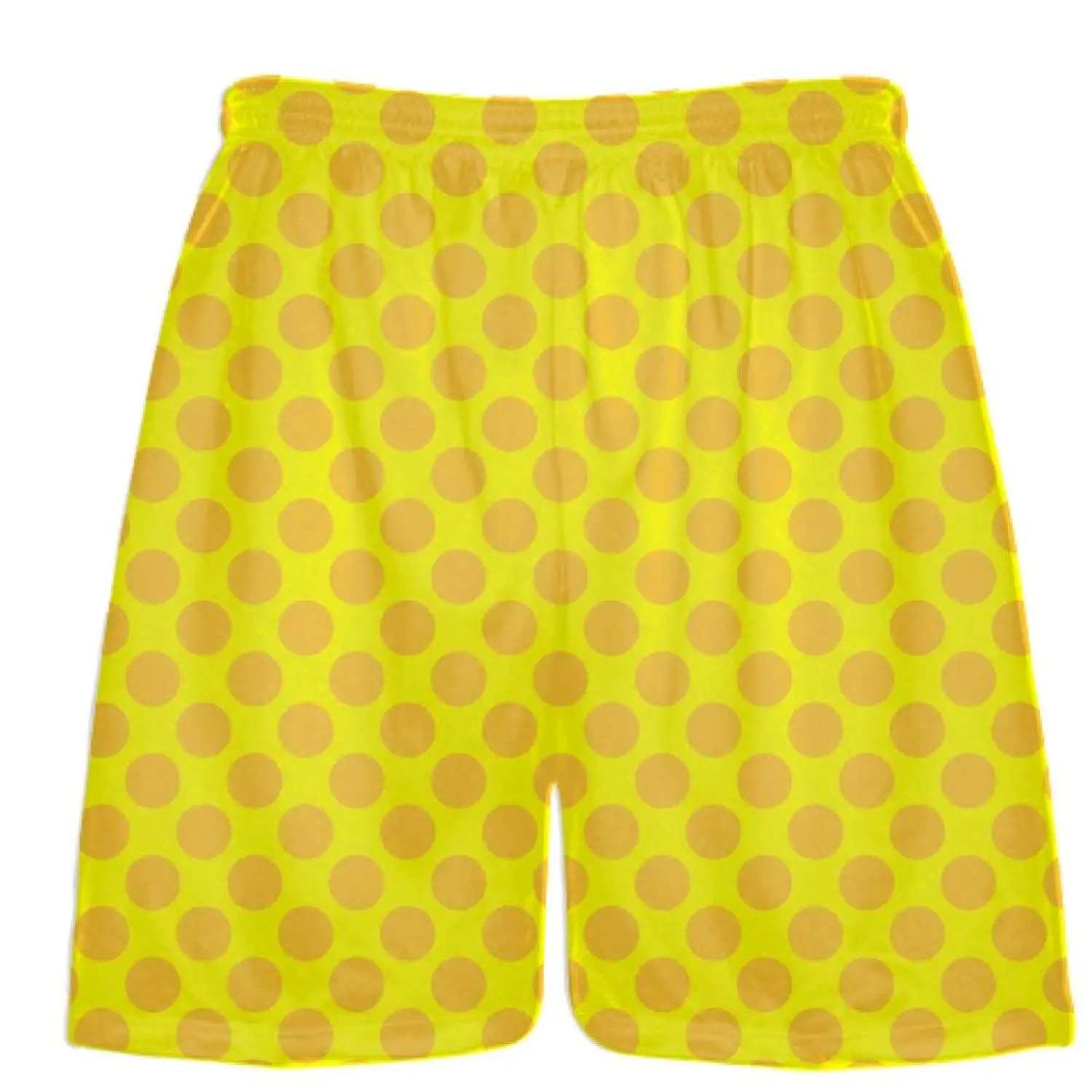 Polka Dot Lacrosse Shorts Youth Yellow Light Blue Polka Dot Shorts Athletic Shorts Youth Yellow