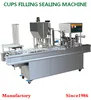 plastic cups filling and sealing machine