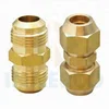 Brass Tube Fitting Half Union, 1/4" Flare x 1/4" Male Pipe