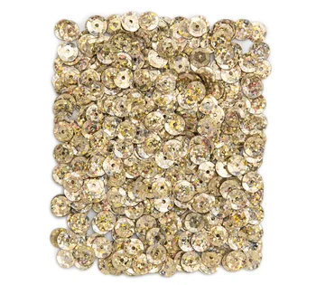 Holographic Sequins 9mm Light Gold 