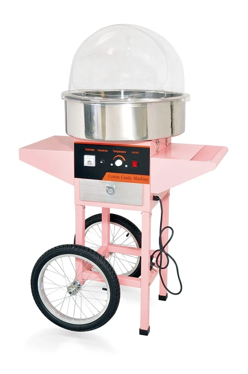 Fower Cotton Candy Floss Making Machine With Cart / Fairy Floss Maker ...