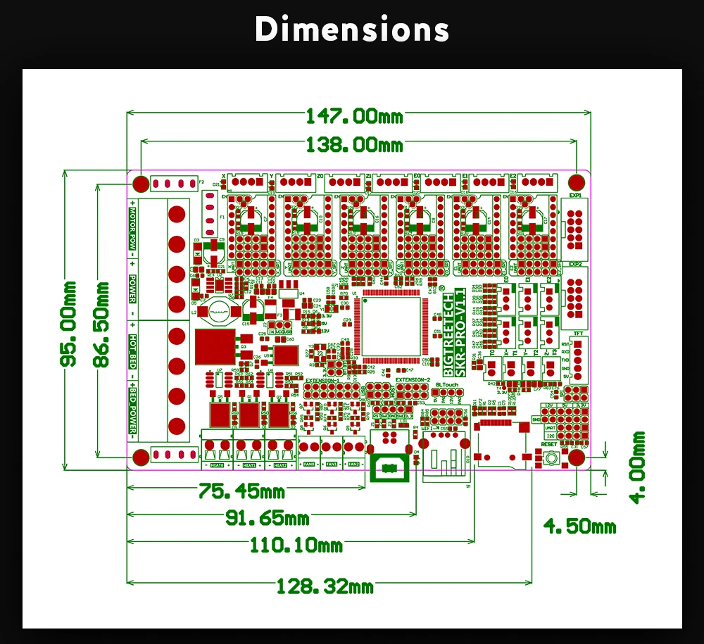 Biqu Skr Pro V1.1 Control Board 32bit Vs Skr V1.3 Ramps 1.4 3d Printer ...