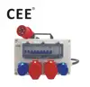 CEE Industrial plug socket combination units, 3 phase plastic electrical distribution boxes