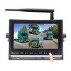 7 inch car quad monitor security ccd lens wireless night vision camera system