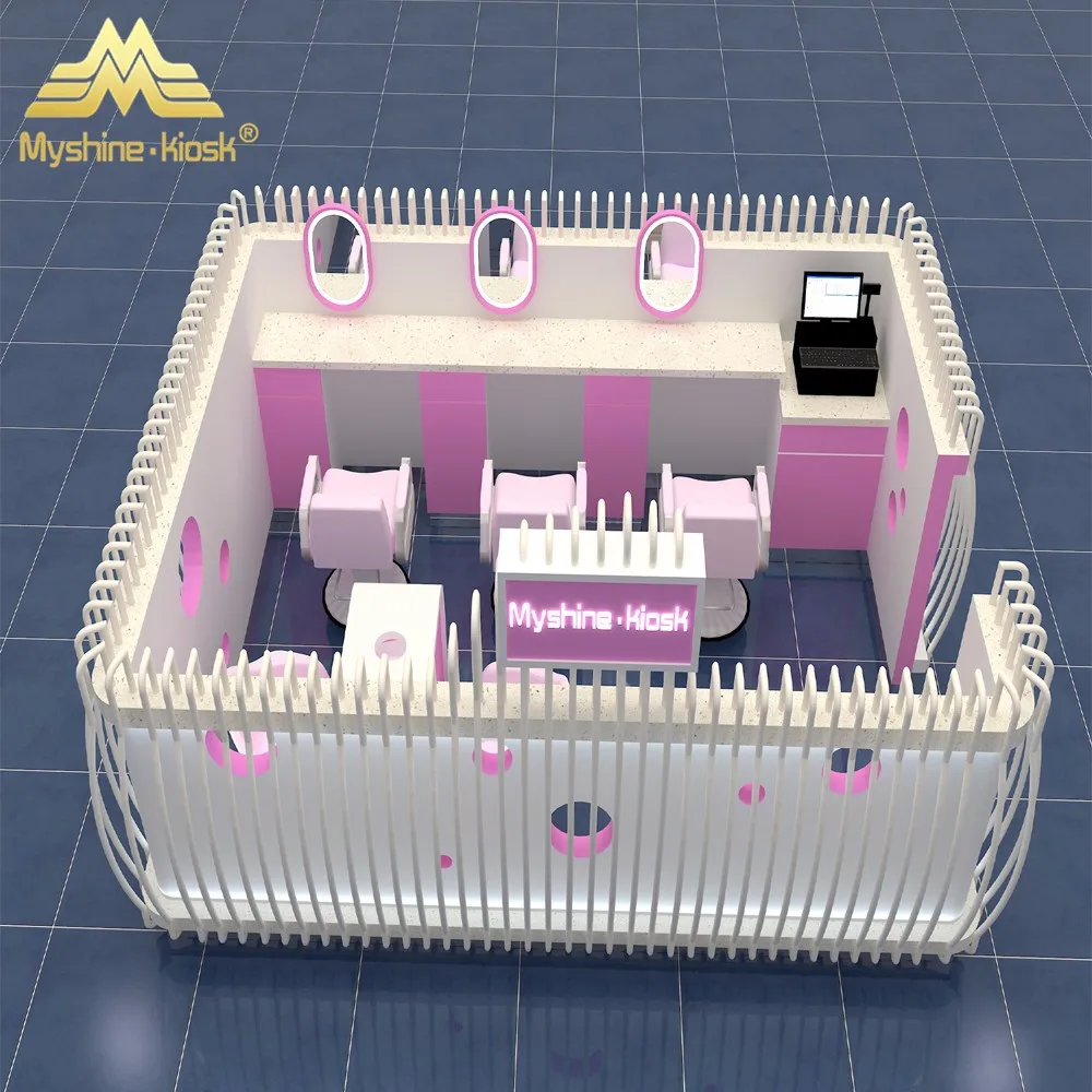 Customized Eyebrow Threading Bar Station Kiosk For Sale - Buy Eyebrow