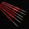 Professional OEM service artistic wooden handle paint brushes detailing painting brushes set