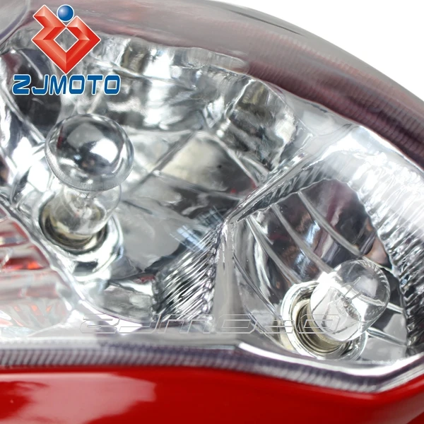 Universal Motorcycle Dirt Bike Headlight 25/25w Red Streetfighter Head