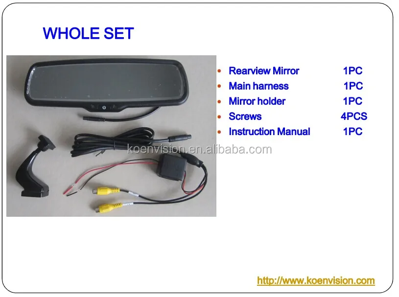 For Toyota Hiace Rearview Mirror With Bracket 4.3 Inch Monitor Buy