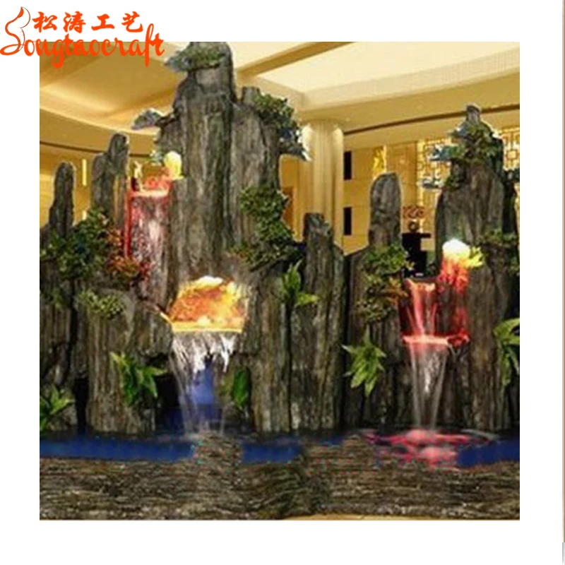 Guangzhou Professional Design Artificial Rock Decoration Waterfall