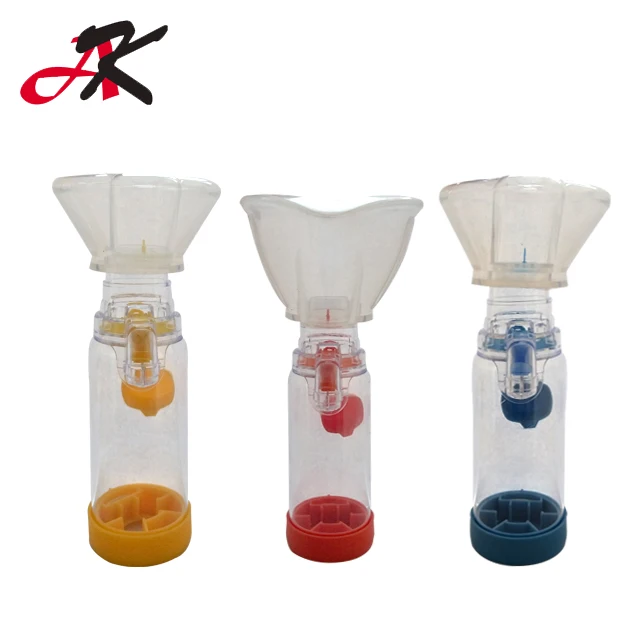 Ce Pda Approved Asthma Chambers Colorful 175ml Latex Free Silicone Rubber Aerosol Inhaler Spacer
