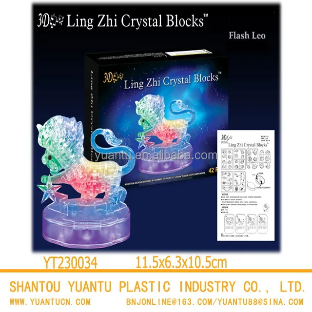 New Plastic Ps Diy Jigsaw 3d Aries Crystal Puzzle 3d Crystal Puzzle - Buy 3d Crystal Puzzle,3d 
