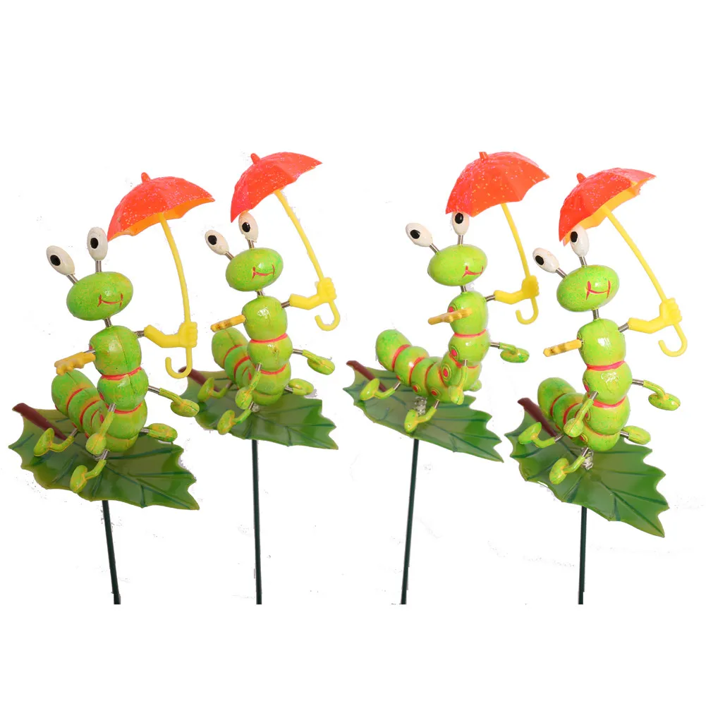 Osgoodway China supplier Factory direct sale Cartoon Lawn bug shape Plastic Garden Decor Stakes in Insect Kingdom Museum