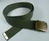 2019 Good sale 32mm green color plain web or weavin belt with custom belt buckles with logo