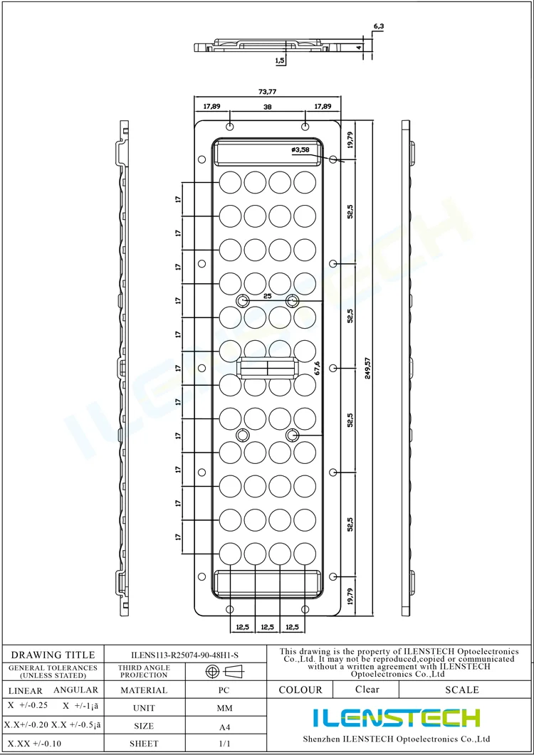 ilenstech led lens 3030 tunnel light lens 90 degree