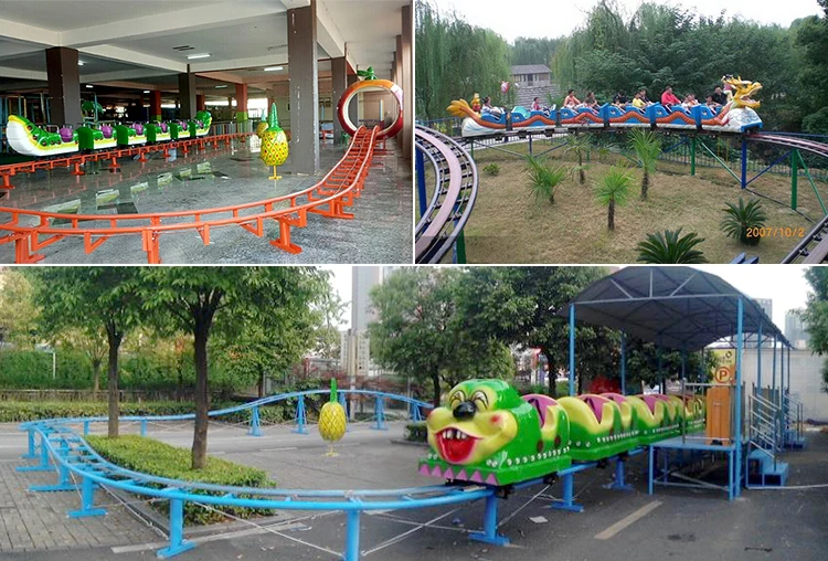 Worm Pulley Rides Fruit Caterpillar Amusement Park Track Train Mini