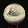 Wholesale White Angel aura crystal cluster geode sphere ball crystal sphere