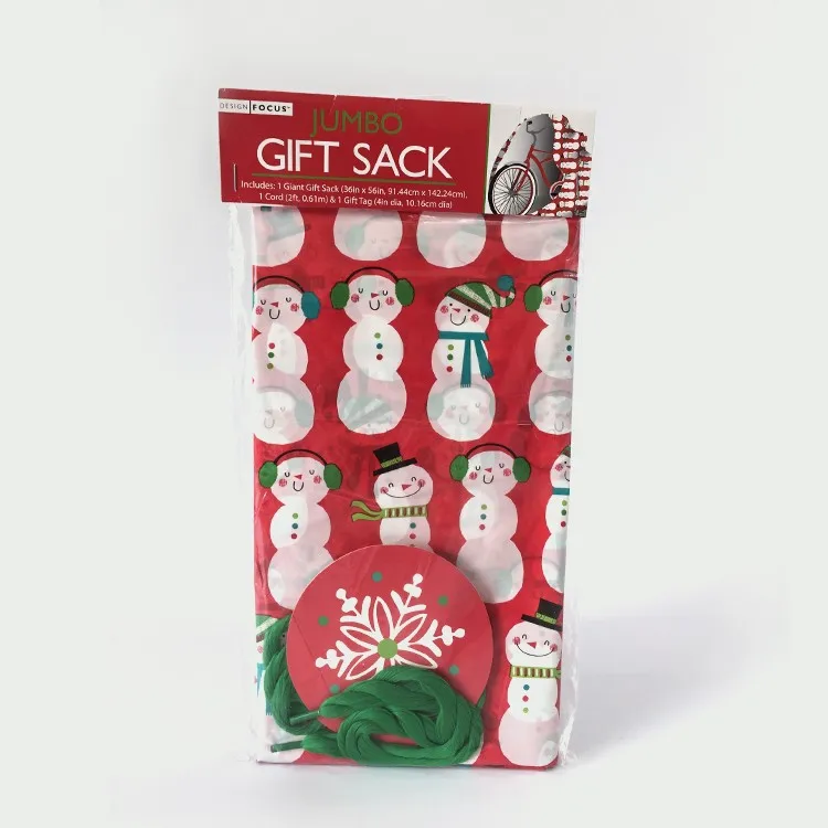 Amazing Plastic Custom Christmas Gift Bags,Jumbo Printing Christmas