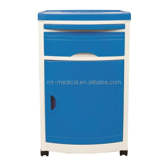 Hospital luxury medical table beside cabinet with wheels and drawers for patient use/beside locker