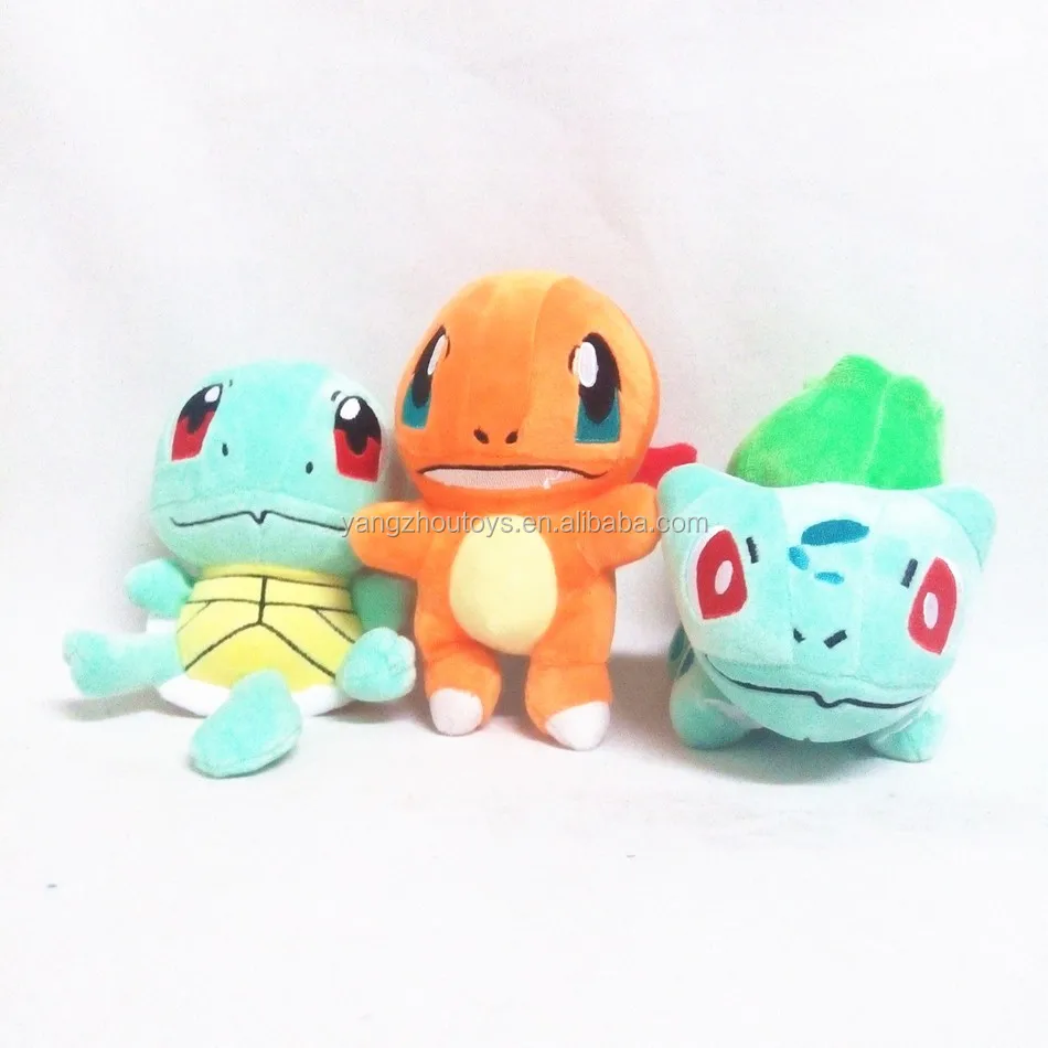 charmander bulbasaur and squirtle plush