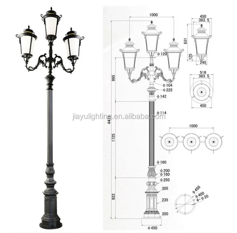 Germany Factory Price Cast Iron Road Pole/iron Decorative Garden Light Pole/antique Lamp Post Germany Factory Price Cast Iron Road Pole/iron Decorative Garden Light Pole/antique Lamp Post