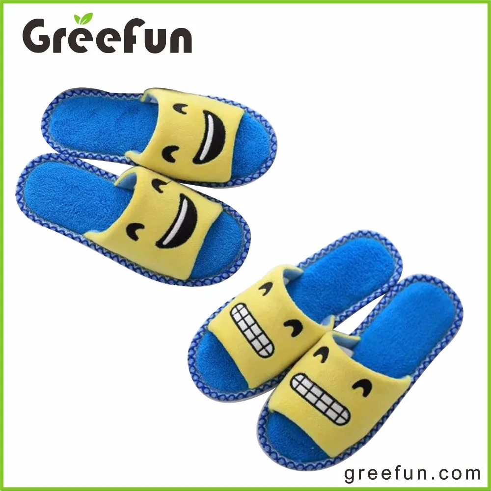 2016 New Designs Emoji Slipper Lovely Whatsapp Emoji Face Flip Flop Slipper For Wholesale New Designs Indoor Slipper