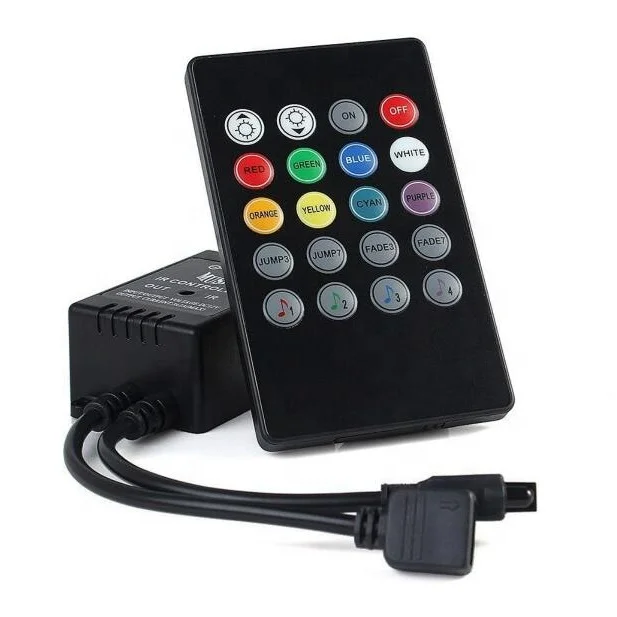 Music reactive led rgb controller 20 keys IR Remote Control Sound Sensor Controller For 5050 3528 RGB