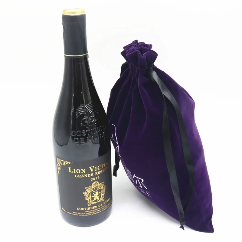 purple wine bag