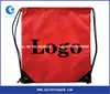 Drawstring Nylon Dyed Backpack Color Red Hot Sale Made In China With Logo Bag