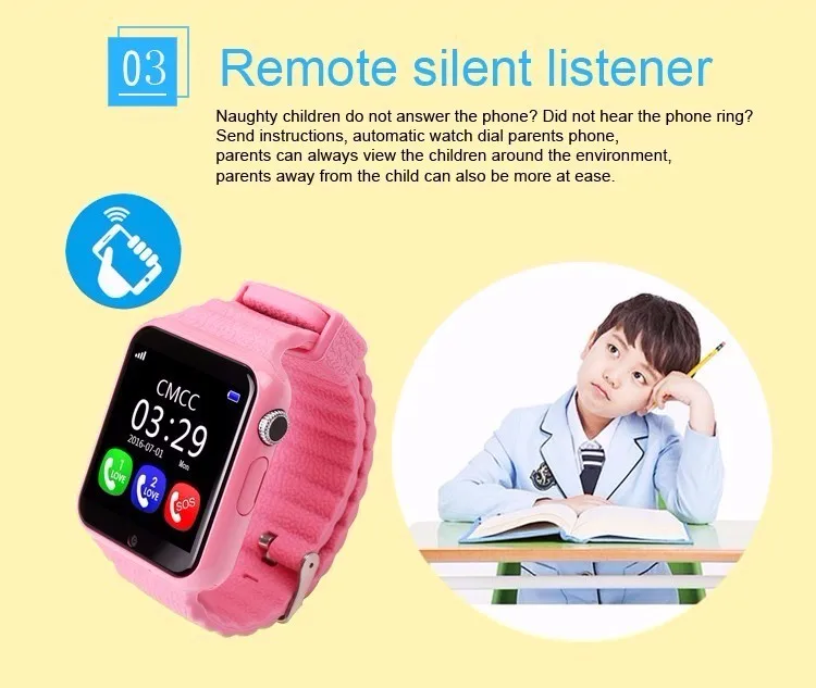 Children V7K Smat Watch MTK2503 GPS Touch Screen Google Map SOS Button Watch For Child GPS Locator Watch