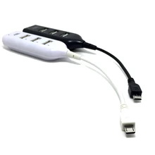 Latest product Micro USB Male to USB 4 Female Host OTG Cable USB Adapter for Mobile Phone Pad