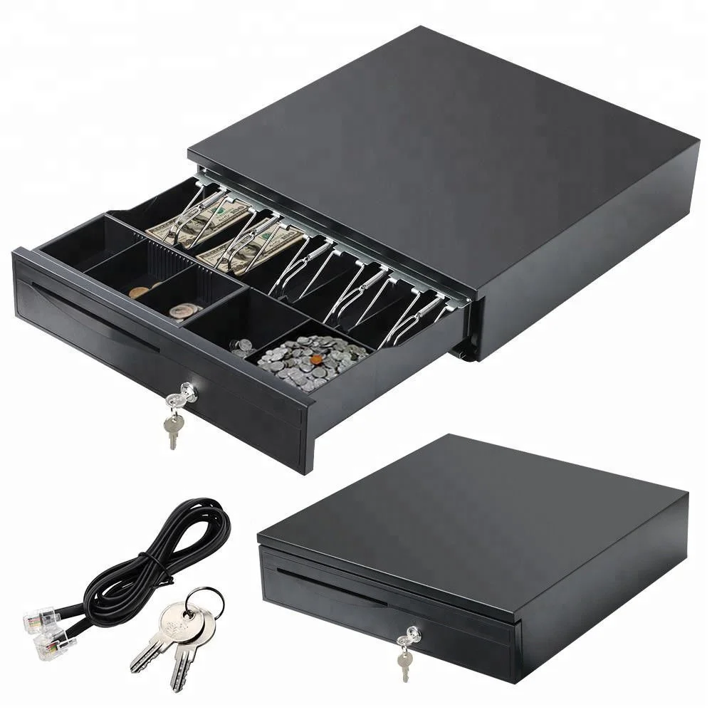 12v/24v Heavy Duty Cash Till Drawer With 5 Bills 5 Coins Tray Removable