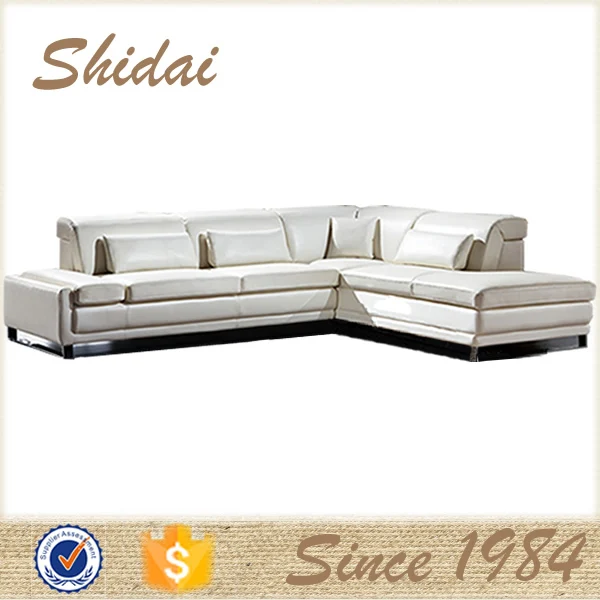 Compact White Leather Sofa The Factory Top Grain 976