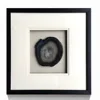 20x20inch Natural Agate Slice Painting Wall Art Shadow Box with Black PS Frame