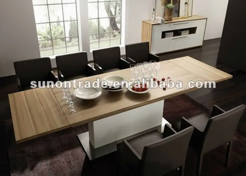 2012 moderno diseño extendable dining table con mdf mesas de ...