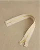 drops head White Zippers, Bag Zippers- Metal Zippers-6" 8" 10" 12" zippers closed bottom Golden Metal teeth zips