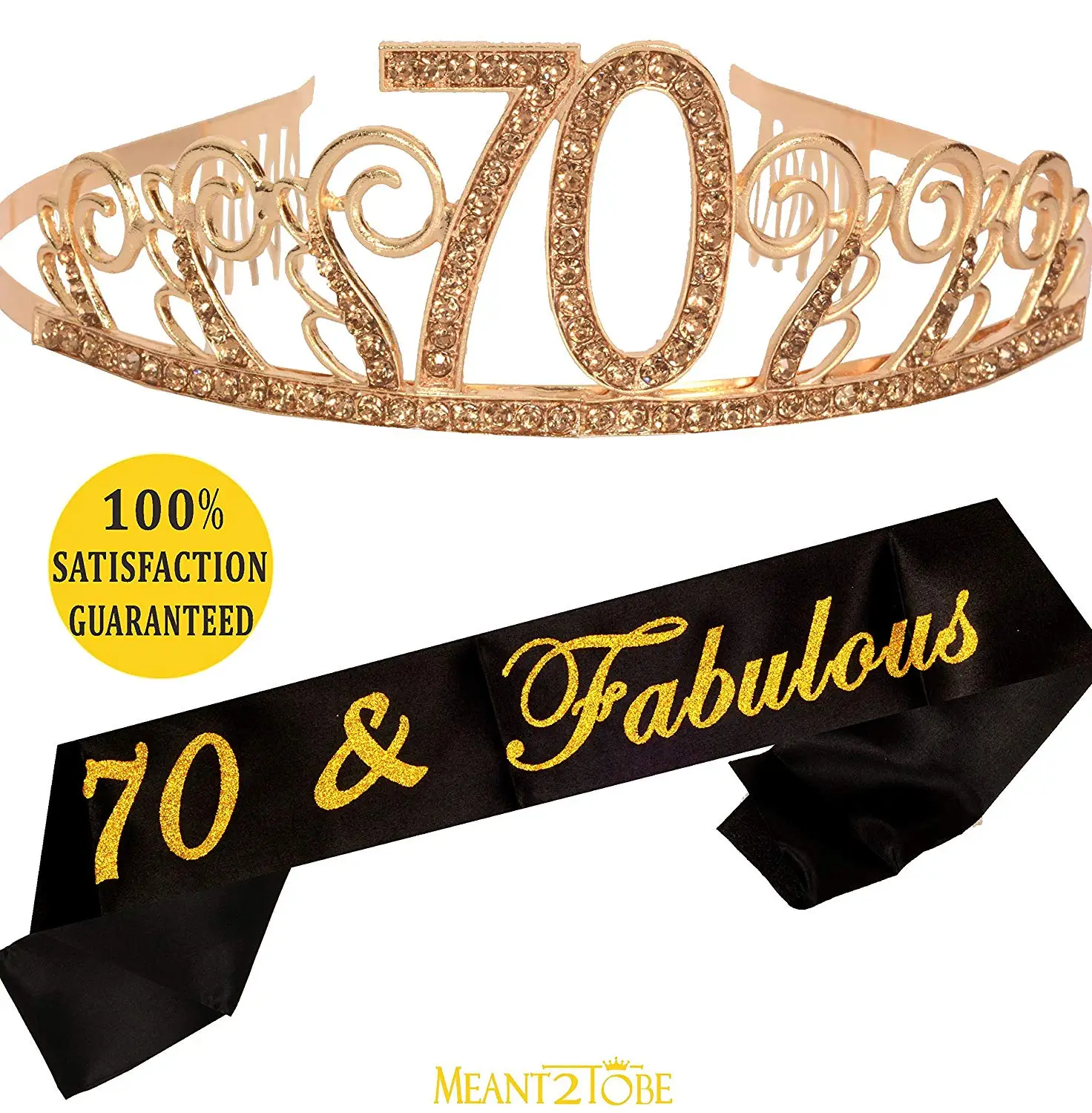 Buy 70 &amp; Fabulous GOLD Birthday Cake Topper 70th Birthday
