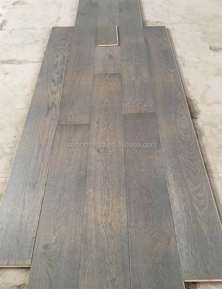 Grey Stain Wire Brushed European White Oak Engineered Timber European White Oak Engineered Timber