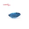 106# Flat diamond cut oval gemstone M-Aquamarine synthetic spinel