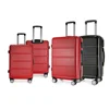 High quality ABS PC hard shell spinner 4 wheels trolley bags custom travel trolly suitcase