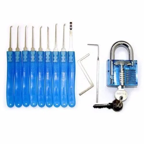 Blue Car Door Opening Kit With 9pcs Locksmith Supplies Unlocking