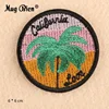 Colorful Coconut Tree Design Embroidery Round Patch